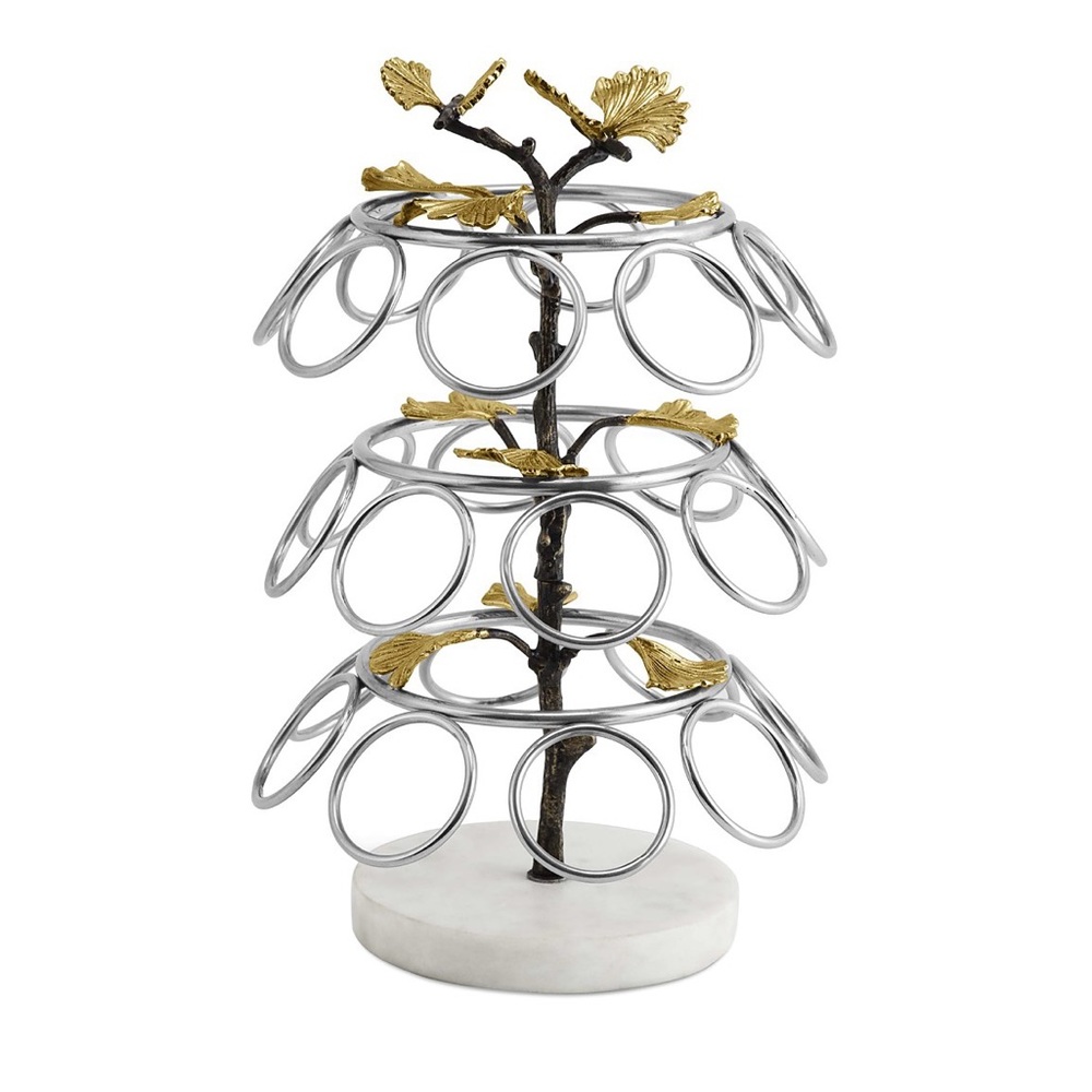 New In Box Michael Aram Butterfly Ginkgo K-Cup Carousel